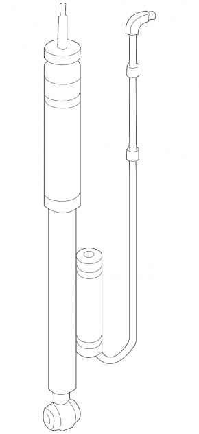 Shock absorber rear left Mercedes W211 E550 electric under air