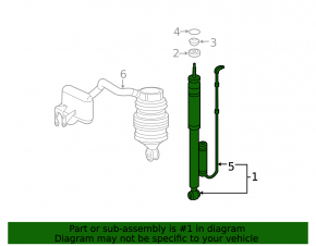 Shock absorber rear left Mercedes W211 E550 electric under air
