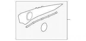 Mercedes W213 E 17-23 front left door panel trim panel, black structural wood, with Burmester speaker grille, broken mount