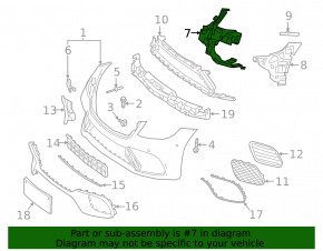 Front bumper bracket right Mercedes S-class W222 63/65 AMG 18-20