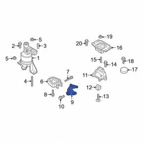 Automatic transmission bracket lower Ford Edge 15-18 2.0T