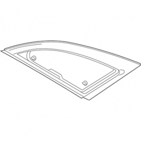 Lincoln MKZ 13-20 chrome rear right window with fixed glass