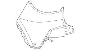 Rear bare bumper right Ford Escape MK4 20 - for car parking