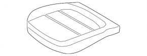 Driver's seat back upholstery for Ford Escape MK4 20-22, beige and black, perforated, dented leather