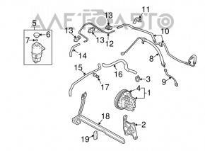 High-pressure power steering hose for Mitsubishi Galant 04-06