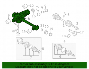 Front axle Audi Q7 4L 10-15