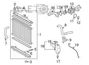 Cooling pipe lower Lexus RX350 RX450h 10-15