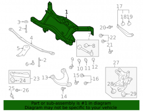 Subaru b9 Tribeca rear subframe