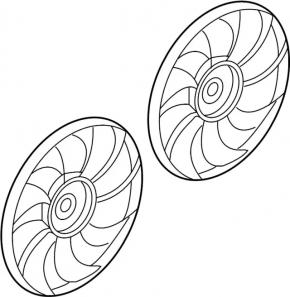 Right cooling fan impeller for Infiniti Q50 14-20