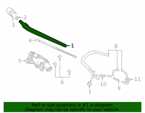 Rear wiper arm Volvo XC40 19-25