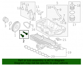 Volvo XC90 16-24 B4204T27 T6 2.0T Crankshaft Pulley Bolt М12х80mm