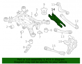Lower rear left transverse control arm BMW 5 G60 24-26