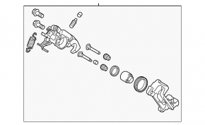 Mitsubishi Outlander 22-24 electric rear right caliper assembly