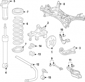Rear right shock absorber Lexus UX250h UX300h 19-24