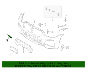 BMW X3 G01 18-23 2020-21 Front Bumper Tow Hook Cap