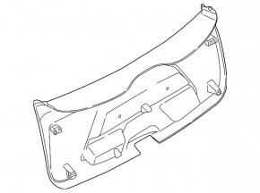 BMW i3 14-21 black lower trunk lid trim, worn