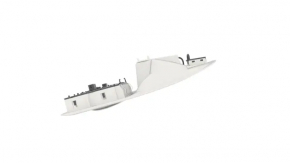 Front light with mirror Fiat 500L 14- without sunroof gray