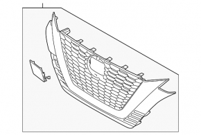 Grille radiator grill Nissan Altima 19-22 with emblem