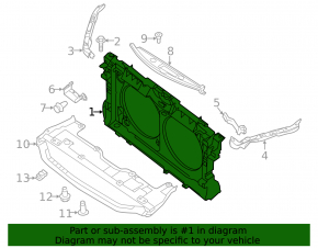 TV panel radiator Nissan Altima 13-15