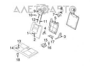 Subaru b9 Tribeca 3rd row rear extra seat, dark gray