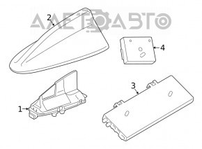BMW X3 G01 18-21 fin antenna