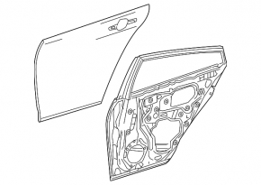 Door bare rear right Toyota Prius 50 19-20 OEM