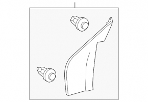 Front right mirror corner cover for Toyota Camry v50 12-14 USA