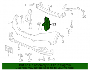 Radiator deflector left Honda CRV 12-14 prerest
