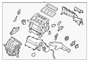 Heater assembly Subaru Impreza 17-19 GK for dual-zone climate control