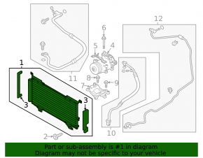 Subaru Outback 15-19 air conditioner condenser