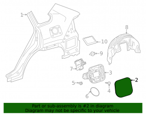 Fuel filler flap Toyota Venza 21-