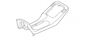 Center console trim Kia Forte 4d 17-18 rest, automatic transmission, black, scratches