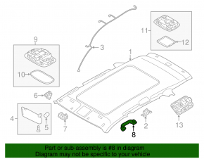 Ceiling handle rear left Kia Sorento 16-20 beige