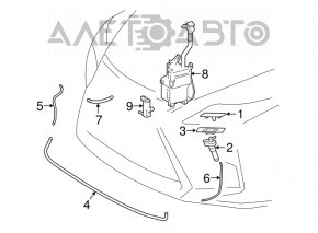 Headlight Washer Cap Bracket Left Lexus RX350 RX450h 16-19