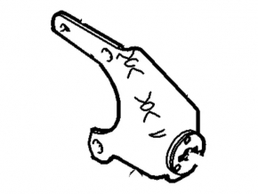 Rear differential gearbox bracket rear right Ford Explorer 12-19