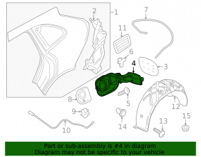 Porsche Cayenne 958 11-14 Fuel Filler Door Housing