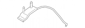 The hood release handle mechanism for the Porsche Cayenne 19-26 with cables