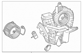Mercedes X167 GLS 24-26 evaporator with housing