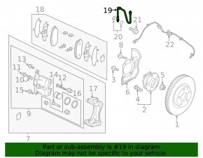 Brake hose front right Mazda 6 13-21