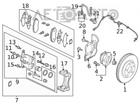 Brake hose front right Mazda 6 13-21