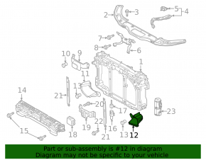 Radiator deflector left Mazda 6 14-17