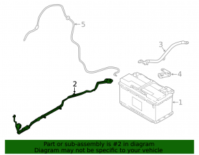 Battery cable through the entire body of the Land Rover Range Rover Velar 18-26