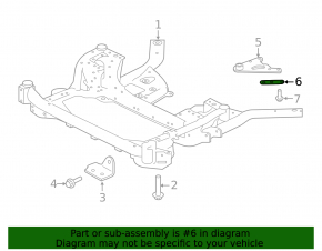 Front subframe burdock rear right Jaguar F-Pace X761 17-20