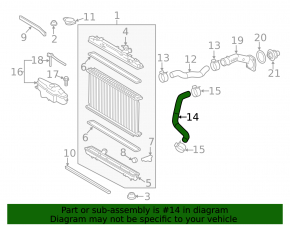 Cooling pipe lower Lexus ES350 13-18