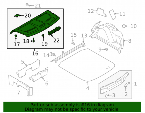 Black rear shelf for VW Jetta 25-26
