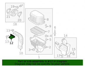 Air intake Kia Soul 14-19
