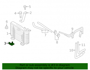 Mitsubishi Outlander 17-20 2.4 oil cooling radiator bracket, lower