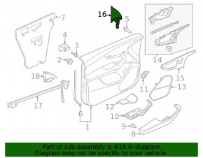 Door mirror plug, inner front right, Audi Q8 19-25