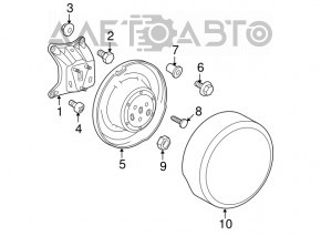 Spare Wheel Mount Toyota Rav4 06-12