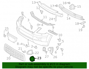 Right fog light frame for Lexus LX570 08-15
